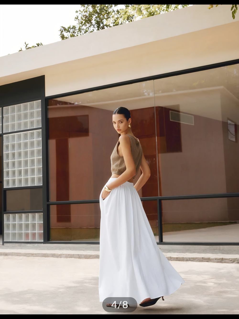 Commense Pleated Maxi Skirt - Picture 3 of 3